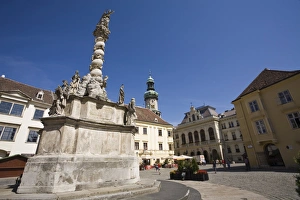 Religious Monuments In Europe Prints: Trinity Column, Fo Ter, Old Town, Sopron, Hungary, Europe
