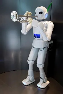 Trumpet-playing robot at the Toyota Kaikan Visitors Center in Toyota City Trumpet-playing robot at the Toyota Kaikan Visitors Center in Toyota City