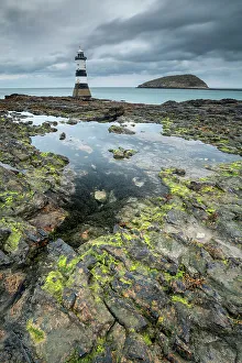 North Wales Landmarks Prints: Trwyn Du Lighthouse, Penmon Point, Anglesey, Wales, United Kingdom, Europe