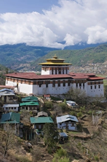 The tsong (old castle), now acting as a Buddhist monastery, Paro, Bhutan, Asia The tsong (old castle), now acting as a Buddhist monastery, Paro, Bhutan, Asia