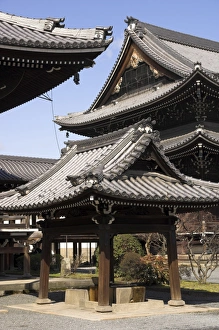Traditional Japanese Temple Architecture Prints: Typical temple roofs