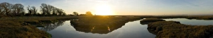 U-bend in the marshes of winter, Chichester Harbour, West Sussex, England, United Kingdom U-bend in the marshes of winter, Chichester Harbour, West Sussex, England, United Kingdom