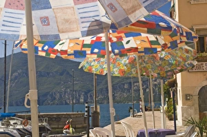 Veneto Italy Travel Prints: Umbrellas at the cafe