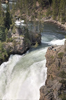 Prints of Upper Falls, Yellowstone River, Yellowstone National Park, UNESCO World Heritage Site, Wyoming, United States of America, NorthA America Images Dated 2014 July: Upper Falls Print, Yellowstone National Park