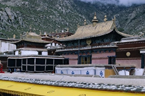 China Asia Travel Prints: Upper halls at Drepung monastery, Lhasa, Tibet, China, Asia