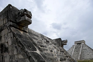 Chichen Itza UNESCO Prints: Venus platform with Kukulkan Pyramid in the background