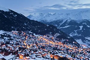 Verbier, Aiguille d`Argentiere Massif in the background, Four Valleys region Verbier, Aiguille d`Argentiere Massif in the background, Four Valleys region