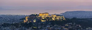 View over Athens and The Acropolis, UNESCO World Heritage Site View over Athens and The Acropolis, UNESCO World Heritage Site