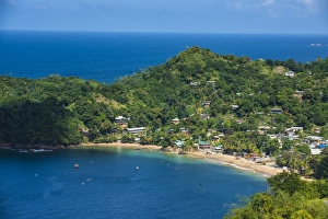 View over the bay of Castara, Tobago, Trinidad and Tobago, West Indies, Caribbean View over the bay of Castara, Tobago, Trinidad and Tobago, West Indies, Caribbean