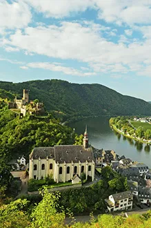 View of Beilstein, Castle Metternich and Moselle River (Mosel), Rhineland-Palatinate View of Beilstein, Castle Metternich and Moselle River (Mosel), Rhineland-Palatinate