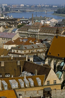 Prints of View over Bratislava to the River Danube, Slovakia, Europe Slovakia Prints: Bratislava River Danube Print