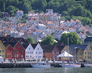 Waterfront City View Prints: View towards Bryggen