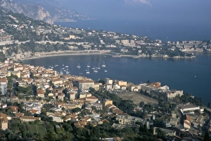 View over Cap Ferrat from Mont Alban, Nice area, Alpes-Maritimes, Provence View over Cap Ferrat from Mont Alban, Nice area, Alpes-Maritimes, Provence