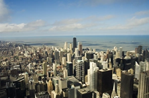 Chicago Cityscape Photography Prints: View of Chicago from the Sears Tower Sky Deck