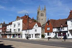 View of church and Woolpack Hotel, High Street, Tenterden, Kent, England, United Kingdom, Europe View of church and Woolpack Hotel, High Street, Tenterden, Kent, England, United Kingdom, Europe