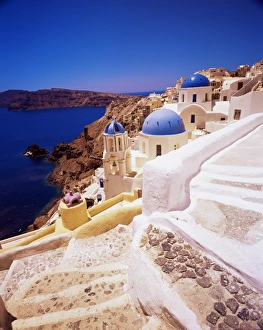Greek Architecture Photography Prints: View of churches