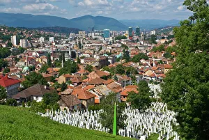 View over the city of Sarajevo, Bosnia-Herzegovina, Europe View over the city of Sarajevo, Bosnia-Herzegovina, Europe