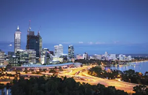 View of city skyline, Perth, Western Australia, Australia, Pacific View of city skyline, Perth, Western Australia, Australia, Pacific