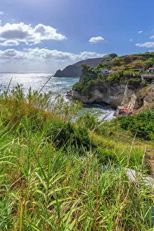 Italian Mediterranean Sea Prints: View of coastline from elevated position in Sant'Angelo