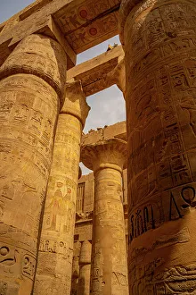Luxor Egypt Tourism Prints: View of Columns, Great Hypostyle Hall