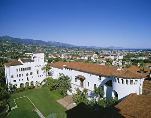 West Coast Travel Destinations Prints: View over Courthouse towards the ocean