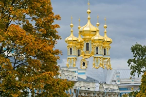 View of the domes of the Chapel of the Catherine Palace, UNESCO World Heritage Site View of the domes of the Chapel of the Catherine Palace, UNESCO World Heritage Site