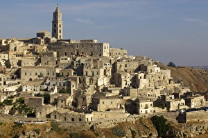 Duomo Cathedral View Prints: View of the Duomo and the Sassi of Matera