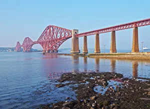 View of the Forth Bridge, UNESCO World Heritage Site, Queensferry, near Edinburgh View of the Forth Bridge, UNESCO World Heritage Site, Queensferry, near Edinburgh