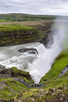 View of Gullfoss Print, Hvita River, Iceland