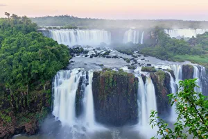 View of the Iguassu (Iguazu) (Iguacu) Falls, UNESCO World Heritage Site, a waterfall View of the Iguassu (Iguazu) (Iguacu) Falls, UNESCO World Heritage Site, a waterfall
