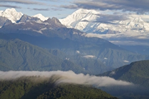 Indian Mountain Range Scenery Prints: View of Kanchenjunga, Kangchendzonga range, Hanuman Tok viewpoint, Gangtok