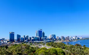 View from Kings Park over Perth City, Western Australia, Australia, Pacific View from Kings Park over Perth City, Western Australia, Australia, Pacific