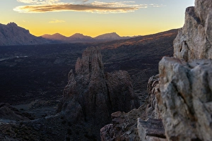 Sunset In Tenerife Prints: View from La Ruleta viewpoint at sunset