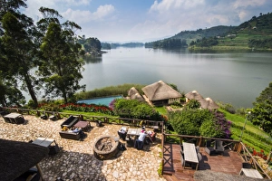 View over Lake Bunyonyi, Uganda, East Africa, Africa View over Lake Bunyonyi, Uganda, East Africa, Africa