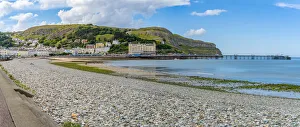 View of Llandudno Pier and the Great Orme in background from promenade, Llandudno View of Llandudno Pier and the Great Orme in background from promenade, Llandudno
