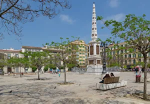 View of monument in Plaza de la Merced, Malaga, Costa del Sol, Andalusia, Spain, Europe View of monument in Plaza de la Merced, Malaga, Costa del Sol, Andalusia, Spain, Europe