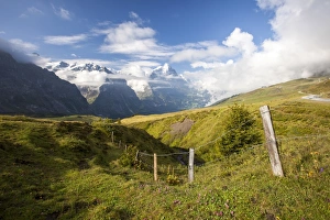 Bernese Oberland Scenic Views Prints: View of Mount Eiger from First, Grindelwald, Bernese Oberland, Canton of Bern, Swiss Alps