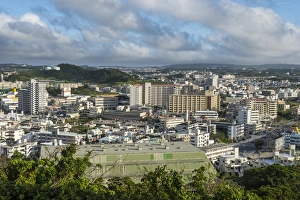 View over Naha from the Shikinaen Garden (Shikina-en Garden), UNESCO World Heritage Site View over Naha from the Shikinaen Garden (Shikina-en Garden), UNESCO World Heritage Site