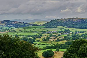European Countryside Views Prints: View to the North from triangulation point, Cartmel Fell, South Lakeland, Cumbria