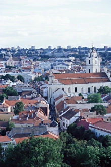 Vilnius Old Town Prints: View over Old Town