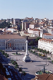 Rossio Square Portugal Prints: View over Rossio Square