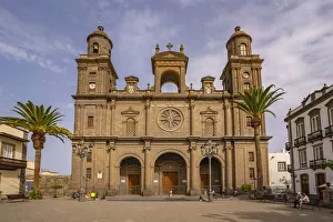 View of Santa Ana Cathedral, Plaza de Santa Ana, Las Palmas de Gran Canaria, Gran Canaria, Canary Islands, Spain View of Santa Ana Cathedral, Plaza de Santa Ana, Las Palmas de Gran Canaria, Gran Canaria, Canary Islands, Spain