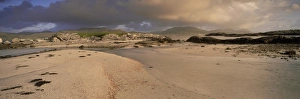 Outer Hebrides Beaches Prints: View over shell beach towards Isle of Harris