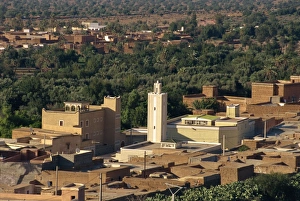 Morocco Travel Images Prints: View over the small town of Tioute