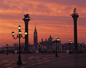 Venice Cityscape At Dawn Prints: View across St