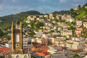 View over St. Georges, capital of Grenada, Windward Islands, West Indies, Caribbean, Central America View over St. Georges, capital of Grenada, Windward Islands, West Indies, Caribbean, Central America