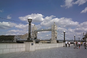 Iconic British Landmarks Prints: View of Tower Bridge from the Embankment, London, England, United Kingdom, Europe