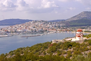 View over the town of Ermioni, Peloponnese, Greece, Europe View over the town of Ermioni, Peloponnese, Greece, Europe