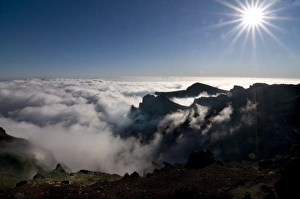 Canary Islands Outdoor Photography Prints: View over the volcanic crater Taburiente, La Palma, Canary Islands, Spain, Europe