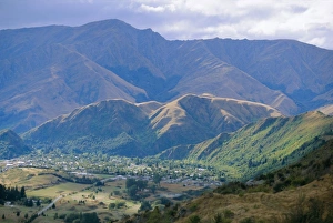View west from the Crown Range towards Arrowtown View west from the Crown Range towards Arrowtown